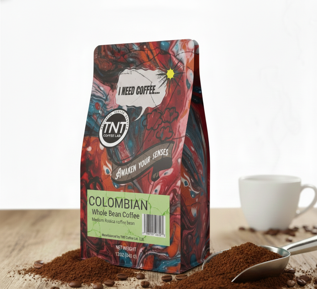 12oz - Colombian - Medium Roast Awaken your Senses! – TNT Coffee