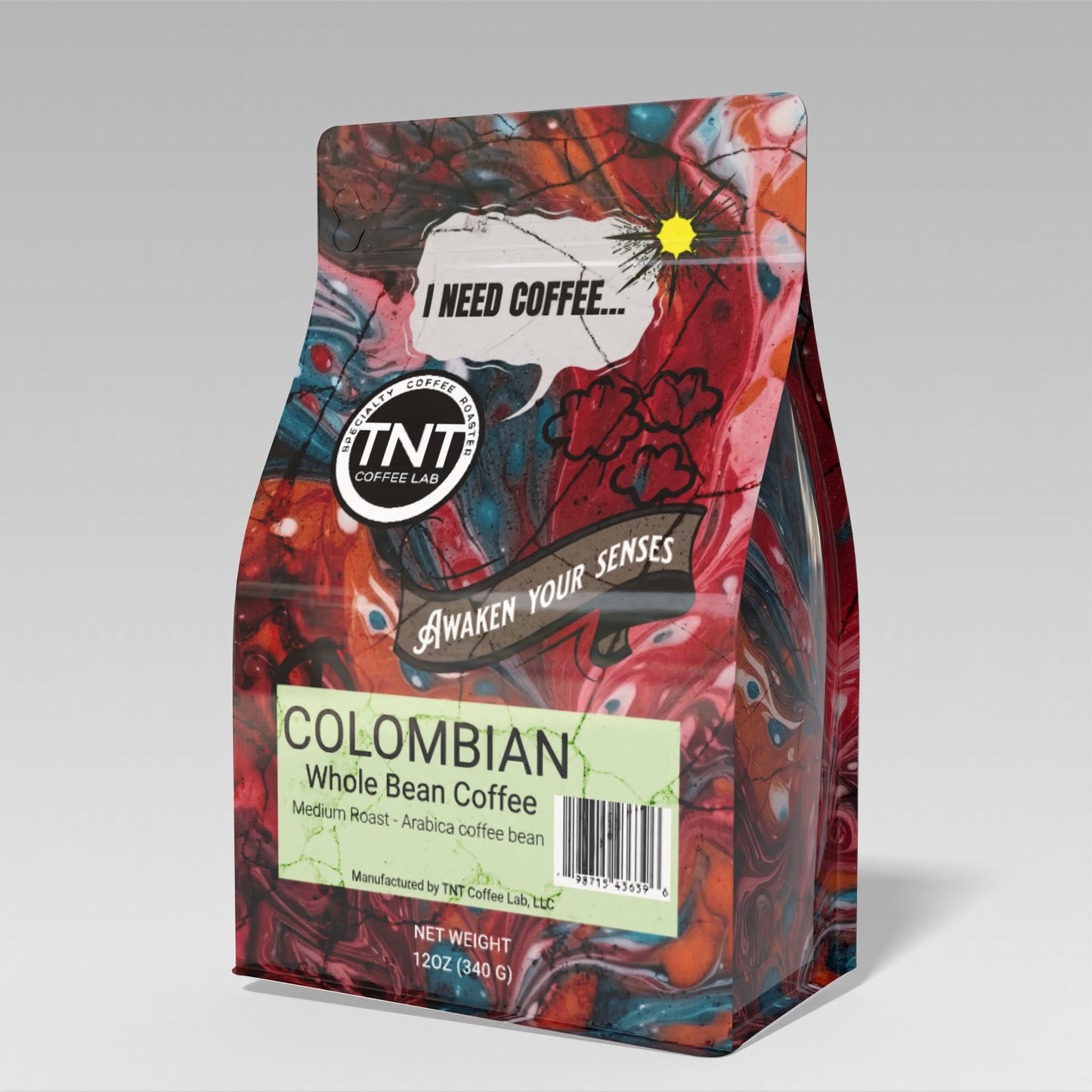 12oz - Colombian - Medium Roast Awaken your Senses!