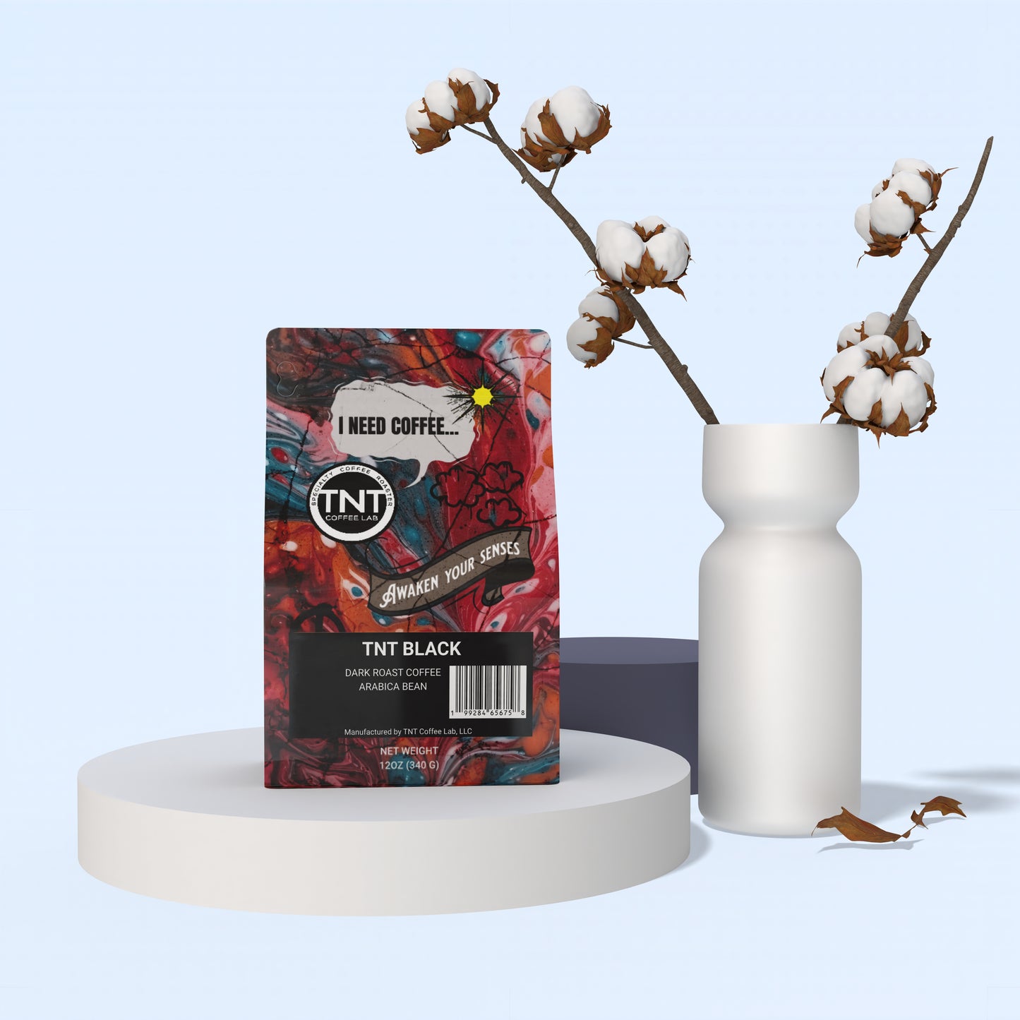 12oz - TNT BLACK - DARK Roast Awaken your Senses!