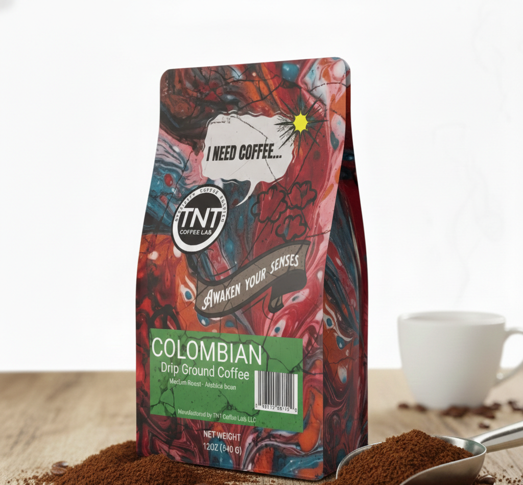 12oz - Colombian - Medium Roast Awaken your Senses! – TNT Coffee