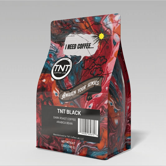 12oz - TNT BLACK - DARK Roast Awaken your Senses!